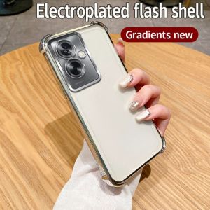 Luxury Plating Case For OPPO A79 5G CPH2553 CPH2557 Clear Shockproof Camera Protection Cover
