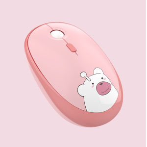 Chuột máy tính không dây Hello Bear - Chuột hồng dễ thương cute hình gấu Wireless Mofii