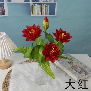 Artificial Lotus Flowers bouquet Decorative Lotus Fish Tank Pond Decor Home wedding silk flowers