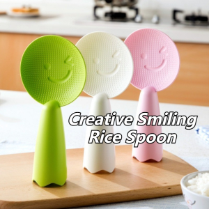 Rice Spoon Creative Cute Smiling Face Rices Spoon Rice Cooking Scoop Plastic Non Stick Kitchen Tools