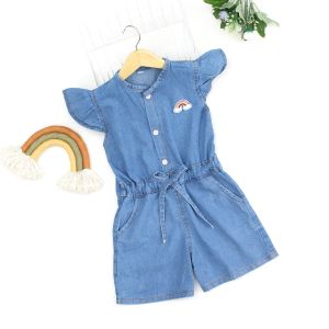 JUMPSUIT RAINBOW JUMPSUIT PENDEK JEANS ANAK 1-3 Tahun Jumpsuit Anak/Baju Anak Perempuan