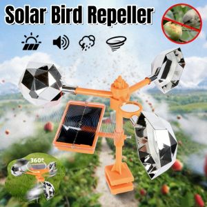 Solar Ultrasonic Animal Repellent Repeller Outdoor Wind-powered Solar Reflective Flash Bird Repeller