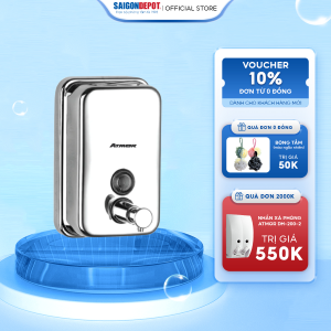 Hộp nhấn xà phòng ATMOR 8077 dung tích 1000ml làm bằng inox SUS304 sang trọng phù hợp nhiều không gian thiết kế - bảo hành chính hãng 12 tháng