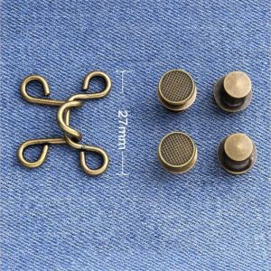 5Pcs/Set Tighten Waist Brooches Nail Free Alloy Daisy Pants Adjustable Portable Pins Waist Size Modification Tool Clothing Accessories