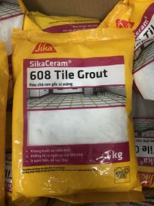Keo chà ron SikaCeram Kết dính tuyệt hảo với gạch - 608 Tile Grout (Bao 1kg). Không co ngót và nứt khi thi công