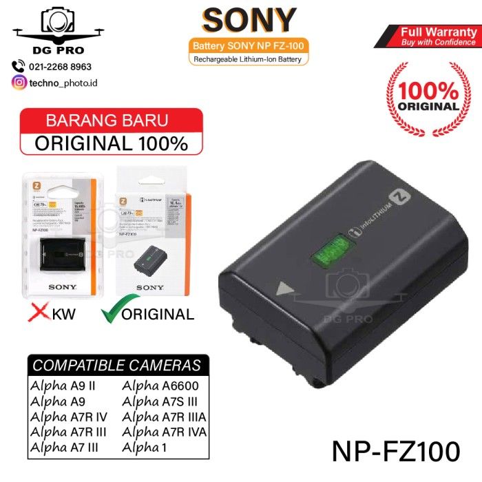 BATTERY SONY NP FZ100 BATRAI BATERE SONY A7S III A7 III A7R
