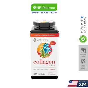 Viên Uống COLLAGEN MỸ Đẹp Da Chống Lão Hóa YOUTHEORY 390 Viên USA