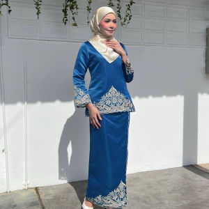 Baju Kurung Raya Kebaya Moden Sulam Viral