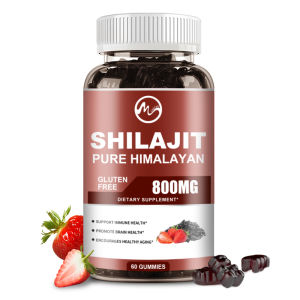 Pure Shilajit Resin Gummies 800mg Enhance Liver Metabolism Lowering Blood Sugar Anti-Fatigue Energy Support for Men and Women