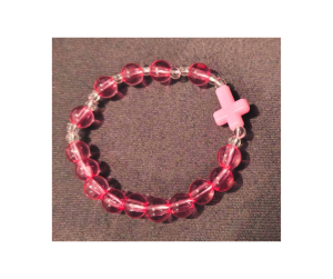 Bracelet Beads Rosary Pink and Blue Catholic Rosary