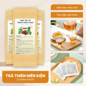 Trà thiên niên kiện tía tô túi lọc trà hỗ trợ giảm đau nhức xương khớp gout tê bì tay chân