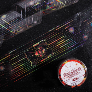 Transparent PET Sticker With Punk Theme Tape For Creative Notebook Journal Decorations And DIY Crafts Projects