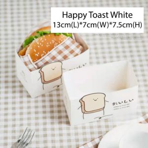 [20pcs] Disposable Sandwich Box Egg Drop Toast Paper Box Korean Breakfast Toast Box Packaging Bag Camping Picnic[20pcs] Disposable Sandwich Box Egg Drop Toast Paper Box Korean Breakfast Toast Box Packaging Bag Camping Picnic