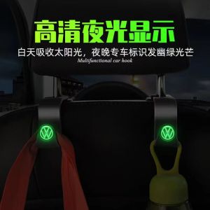 4 PCS Car seat fluorescent hook With Car Logo For Honda Toyota Audi Bmw Benz Multi-Function Hidden Hook汽车座位夜光挂钩车
