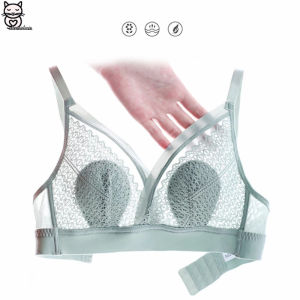 SHAN ชุดชั้นในเซ็กซี่แบบฝรั่งเศสบราลูกไม้ระบายอากาศบางพิเศษใส่สบายไม่มีสายชุดชั้นในหน้าอกเล็กๆบราดันทรงสำหรับผู้หญิง