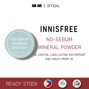 Innisfree Sebum Control Mineral Pact 5g Natural Mint & Jeju Volcanic Clay Oil-Absorbing Finishing Powder for Oily & Combination Skin Types