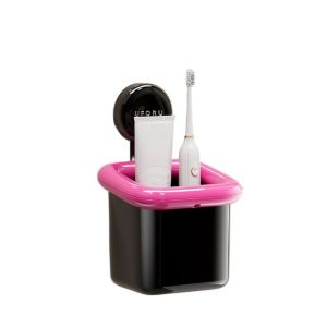 JIANZ อุปกรณ์ติดผนัง ชั้นเก็บแปรงสีฟัน พลาสติกทำจากพลาสติก ใช้งานได้หลากหลาย ชั้นวางของในห้องน้ำ ปรับได้ปรับได้ ไม่มีการเจาะ กล่องเก็บของสำหรับเก็บ ของใช้ในครัวเรือน