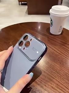 Applicable iPhone17Pro Mobile Phone Case Original Color Electroplating Large Window Integrated Glass Film 16 Sleeve 3