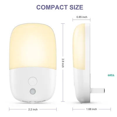 ORIA Plug-in Night Light Dimmable LED Night Lamp with Dusk to Dawn Auto ON/OFF Lighting Sensor Soft Eye-protective Wall Light for Chirldens Room Stairs Hallway Bedroom Basement