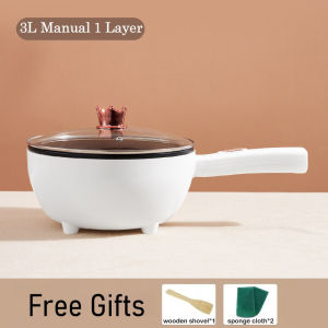 [COD] 5.5L Large Capacity Electric Frying Pan 1500W Electric Pot With Steamer 8 Gear Adjustable  Multifunctional Elecrtic Cooker non Stick Pan Hot Pot Smart Touch