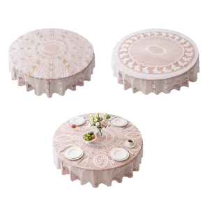 Lace Doilies White Crochet Washable Polyester Jacquard for Wedding Party Restaurant Banquets Decoration