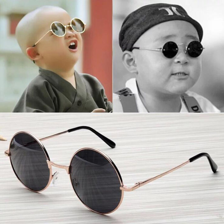 Kids Boys Girls Sunglasses Children's Cute Round Frame Glasses