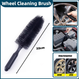 Car Tire Wash Cleaning Brush Car Rim Scrubber Cleaner Duster Handle Car Tyre Cleaning Specialized Car Wash Brush Powerful Cleaning Brush