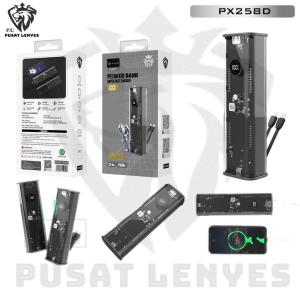 PX258D - Powerbank LENYES PX258D Powerbank 20000mAh 22.5W + PD20W Transparan Super Fast Charging Digital Display Indicator Built In Cable Power Bank