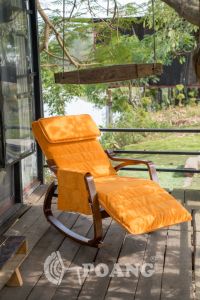 Ghế thư giãn | POANG ROCKING CHAIR | plywood óc chó/bạch dương | cam | R67xS162xC86 cm