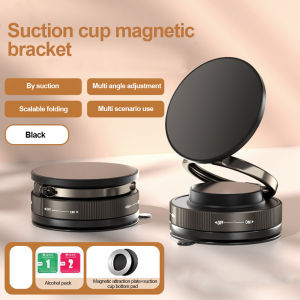 Kebidumei Car Phone Mount Holder Strong Suction Vacuum Ma-gnetic Mobile Phone Holder Foldable Bracket For Phone 12 13 14 15 16