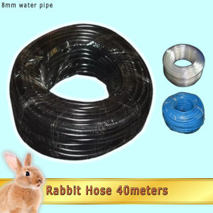 Rubber Tubing hose 40 meters for Automatic Rabbit Water Drinkers (8mm diameter) Black Blue White
