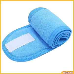 Nurm Womens Adjustable Elastic Headband Velcro Facial Wash Headband Thick And Long Cloth