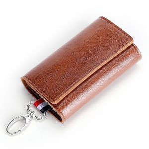 Dompet Keyless Remote Kunci Mobil Motor KULIT Carabiner Kuat UNIVERSAL