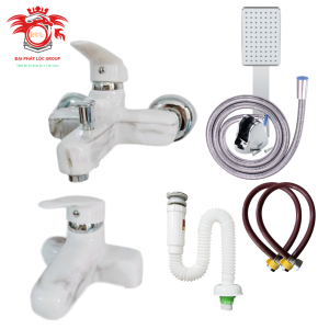 Sen tắm và vòi lavabo nóng lạnh bằng đá vân xanh ngọcvân đá xámbền đẹp