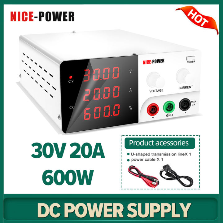 เครื่องจ่ายไฟ dc power supply 30v 20a ปรับแหล่งจ่ายไฟ DC 4หลักจอแสดงผล0.01V 0.001A แหล่งจ่ายไฟที่มีความเสถียร DC 30V 30A แหล่งจ่ายไฟดิจิตอลแบบปรับตัวแปร