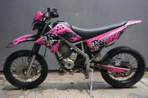 Decal Stiker Klx 150 s Pink Hitam Dekal Striping Sticker Dtracker Klx 150 D-A1-447