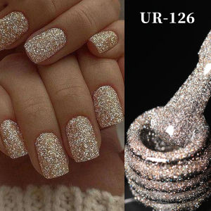 UR SUGAR 7.5ml Reflective Glitter Gel Nail UV Polish Sparkling Champagne Gold Sliver Semi Permanent UV LED Varnish Manicure