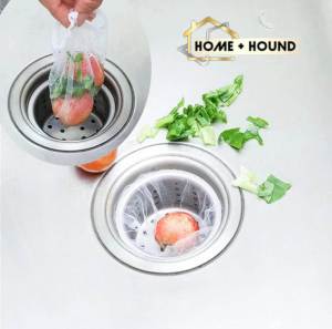 HOME+HOUND 100pcs Kitchen Sink Trash Mesh Bag Sink Strainer Bag Disposable Anti Cloggin