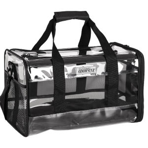 Edenpetz Dog Cats Carrier Transport Bag Foldable Travel Handbag Fashion Transparent Puppy Carrying Mesh Shoulder Pet Bags