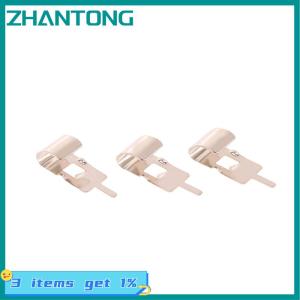 ZHANTONG ที่หนีบแบตเตอรี่18650เหล็กสปริง50ชิ้นที่ใส่แบตเตอรี่18650ที่เสียบแบตเตอรี่แบบสัมผัส