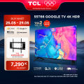 Google TV TCL 55 inch 4K HDR Dolby Audio - 55T66 - TV Bán Chạy - Bảo Hành 2 Năm- Trả góp 0% [ SALE 25-29/5 VOUCHER 10% -  TẶNG KHUNG TREO ]. 