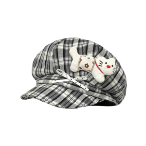SHIRUI Chống nắng Mũ Beret kẻ sọc Y2K Giảm béo  Mũ hình bát giác Dễ thương Thiết kế  Mũ nghệ sĩ Thời trang nữ
