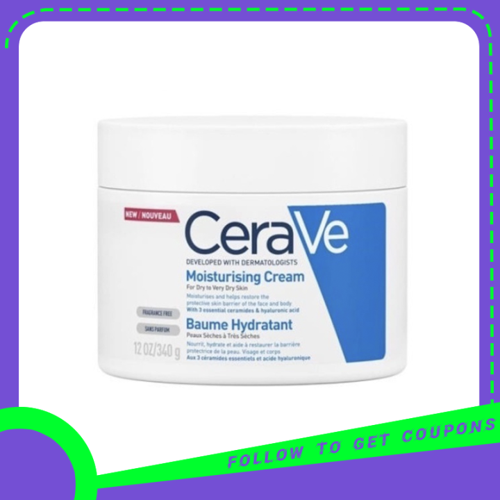 CERAVE Moisturizer Face And Body Cream For Dry Skin Very Dry