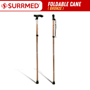 SURRMED FOLDABLE WALKING CANE ADJUSTABLE & LIGHTWEIGHT (BRONZE)