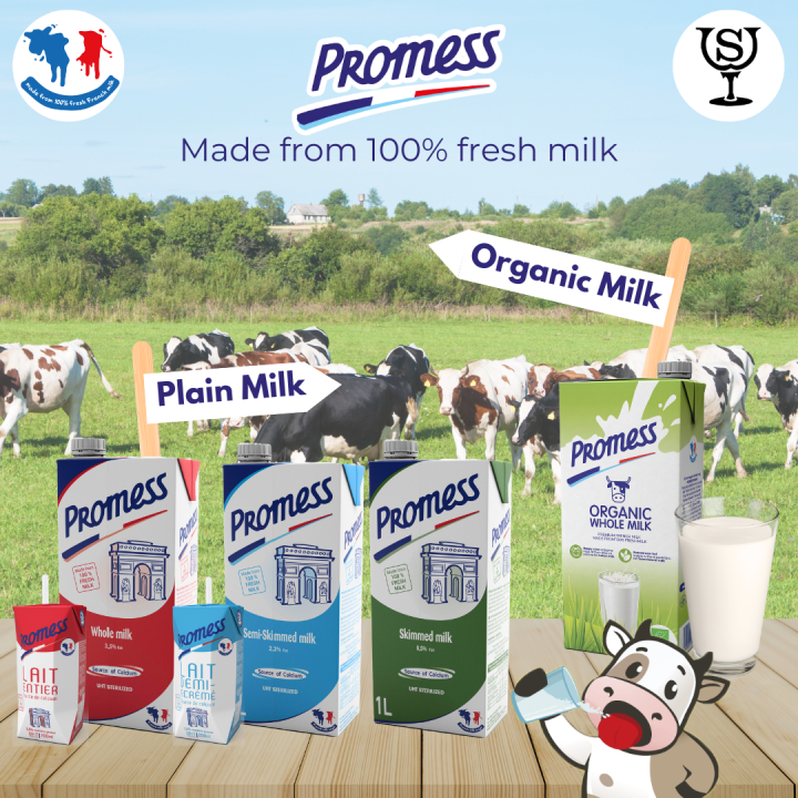 Promess UHT Fresh Milk Full Cream/ Skimmed [with Organic Option