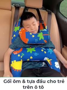 [FURNI HOME] Gối tựa đầu ngủ trên ô tô cho trẻ em EMA - Chống nghẹo cổ cố định an toàn cho bé tùy chỉnh dễ dàng