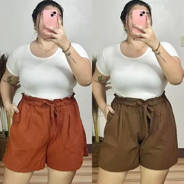 Buy Cotton Linen Shorts Women Plus Size online Lazada .ph