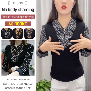 Middleaged & Elderly Women's Clothing: Padded Thickened Bottoming Shirts