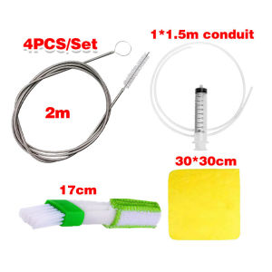 4pcs/set 2m Car Drain-Dredge-Sunroof Cleaning Scrub Brush Drainage Hole Cleaning Tool