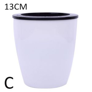 OOC Automatic Round Garden Supply Office Self Watering Plants Basket Home Decor Flower Pots Planter